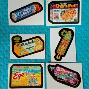Wacky Pack Stickers/6 pcs